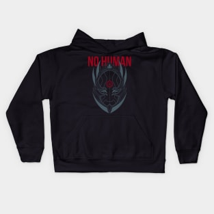 Cyber Face #NO HUMAN Kids Hoodie